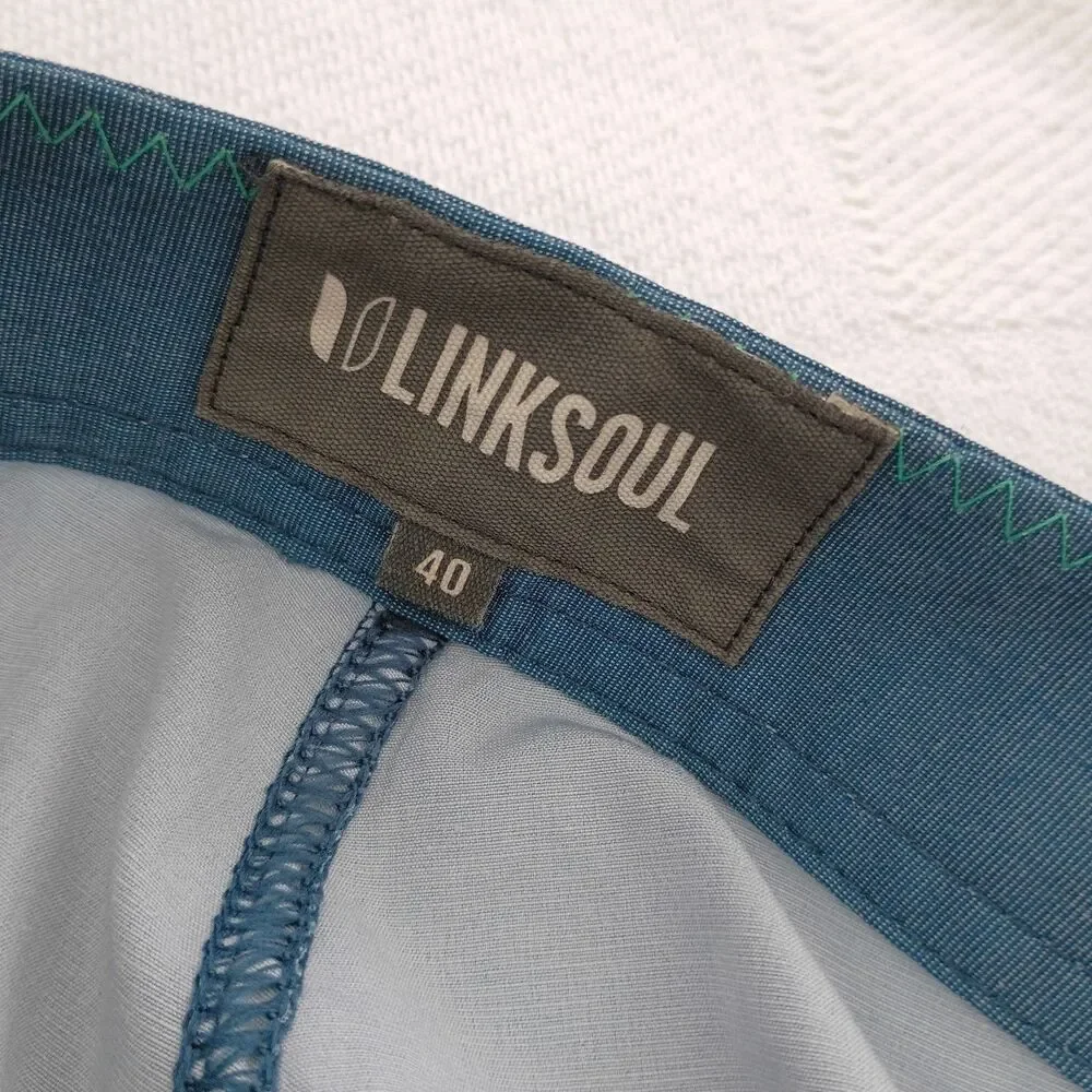 Linksoul Boardwalker Hybrid Golf Shorts Men's Size 40 NWT River Blue LS6194